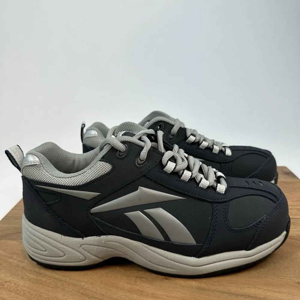 New Womens Reebok Work Jorie Navy Composite Toe‎ Oxford Shoes Sneakers Sz 9 M